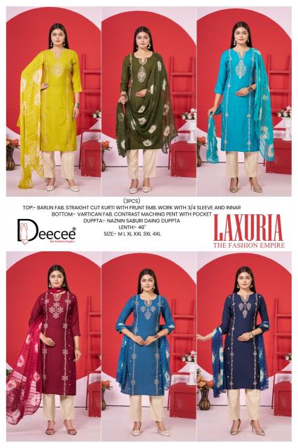 Deecee laxuria branded kurtis wholesaler w rangriti shree biba zara etc